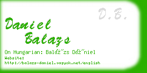 daniel balazs business card